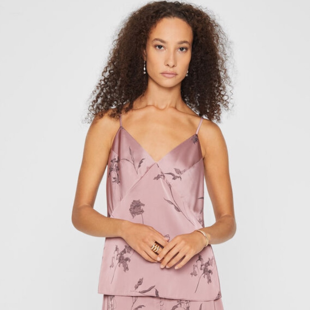 Club Monaco Printed Tie Back Cami